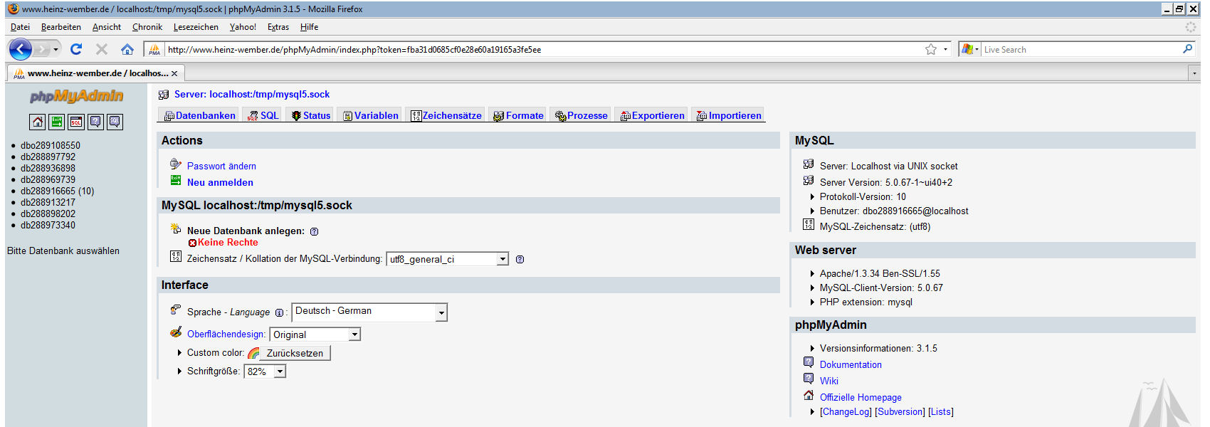 Beispiel PHPMyAdmin
