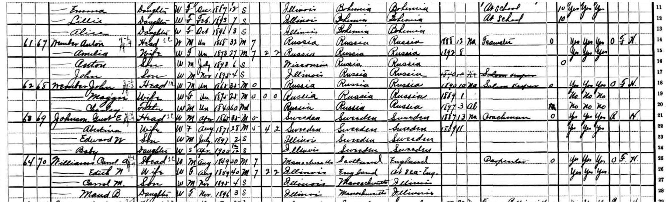 Census USA 1900 Wember